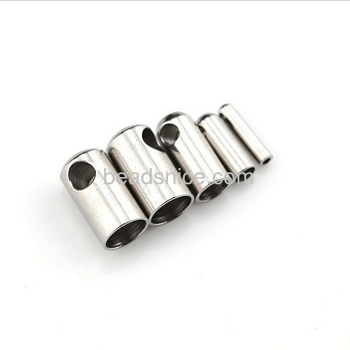 Cord crimp end caps fit for 1.6mm cords chain cord crimp tubes wholesale jewelry accessories stainless steel DIY
