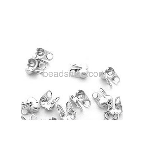Bead tip clamshell bead tips fit necklace wholesale jewelry findings DIY stainless steel fit 3.2mm beads