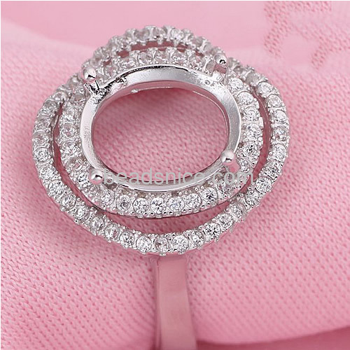 Engagement rings settings opening semi mount ring setting prong ring base wholesale rings jewelry accessories sterling silver DI