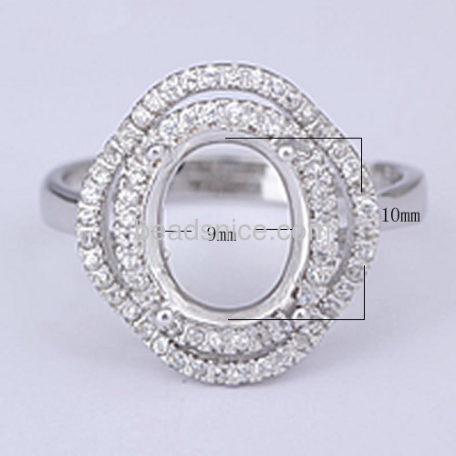 Engagement rings settings opening semi mount ring setting prong ring base wholesale rings jewelry accessories sterling silver DI