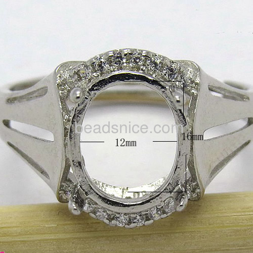 Designer rings settings prong ring semi mounting ring setting jewelry accessories 925 sterling silver 4 claw open bracket
