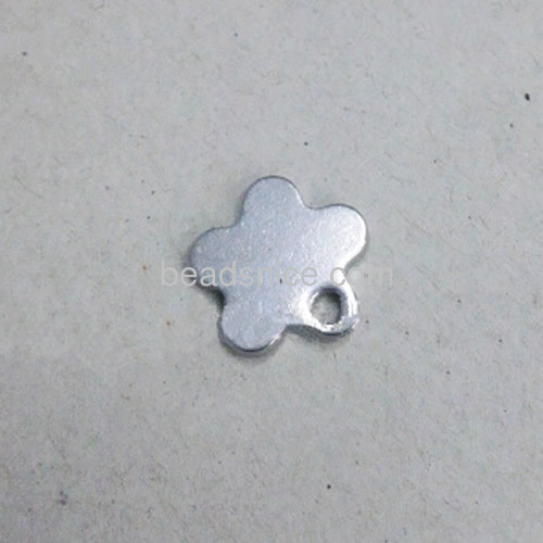 Stainless steel stamping blank small pendant for earrings wholesale jewelry accessories  DIY star flower