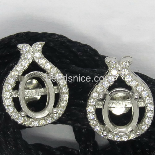 Fashion earring for women stud earrings settings wholesale jewelry accessories heart shaped DIY gifts