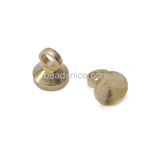 End caps shallow bead cap with loop wholesale jewelry accessories brass round mixed color for choice DIY