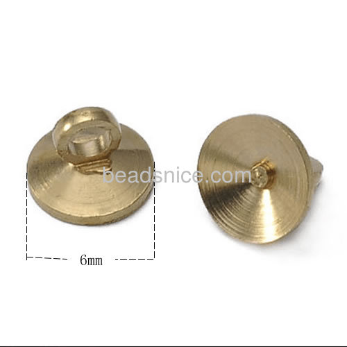 End caps shallow bead cap with loop wholesale jewelry accessories brass round mixed color for choice DIY