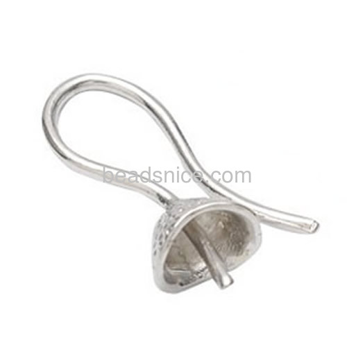 Earring hook settings beads cap for earrings wholesale jewelry making supplier brass DIY