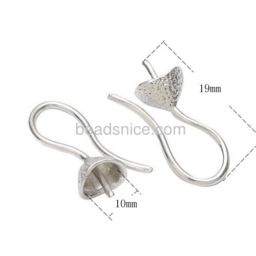 Earring hook settings beads cap for earrings wholesale jewelry making supplier brass DIY