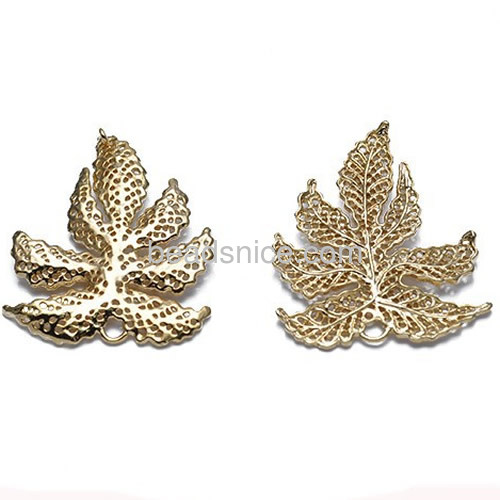 Maple leaf pendant natural leaf pendants charms for women wholesale jewelry findings brass vintage style gifts