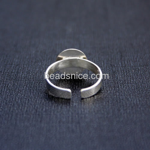 Finger ring base silver wedding rings blank cabochon settings wholesale fashion jewelry components sterling silver