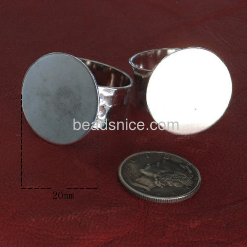 Fashion silver ring blanks base finger rings bases flat pad hammered pattern wholesale jewelry making sterling silver