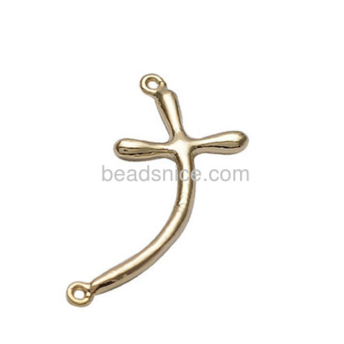 Cross pendant connector personalized pendants charms fit necklace bracelet wholesale fashion jewelry component brass chic gifts