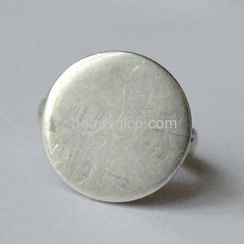 Silver ring base round rings blanks flat pad 6mm wholesale jewelry rings accessories sterling silver DIY