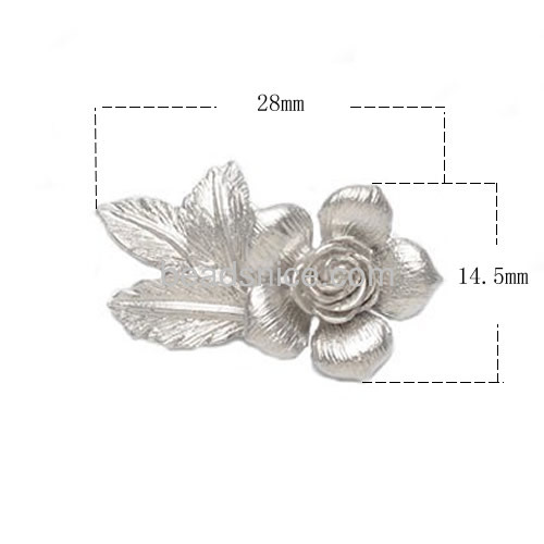 Luxury flower pendants charms women leaf pendant fit necklace bracelet wholesale jewelry accessories findings brass DIY