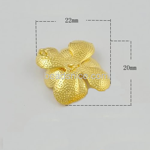 Luxury flower pendant blooming flower pendants charms wholesale jewelry vintage style components brass DIY