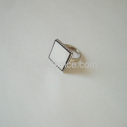 Signet ring engraving rings square shape wholesale jewelry making supplies sterling silver gift for friends