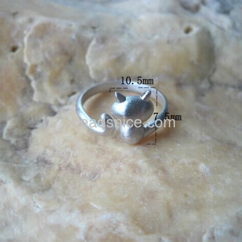 Fashion finger rings adjustable new ultra-small cat personalized ring wholesale vogue rings jewelry findings sterling silver