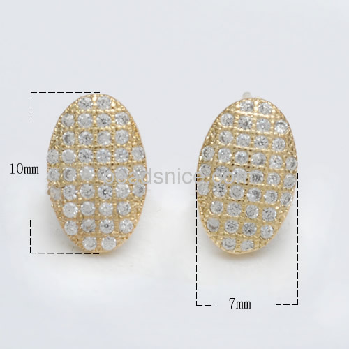 Fashion earring designs new model earrings small latest trends earrings wholesale jewelry findings oval shape brass gifts