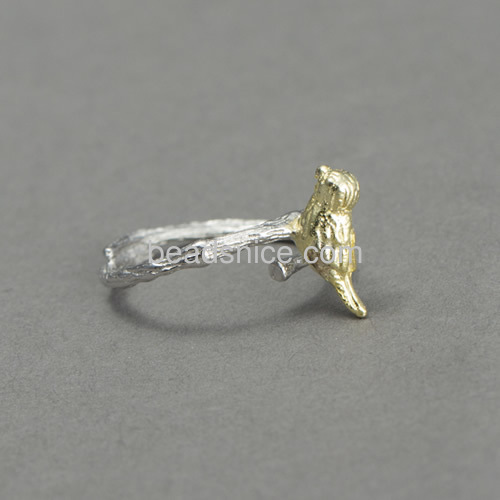 Sterling silver bird ring personalized opening rings wholesale jewelry accessories handmade gift for her