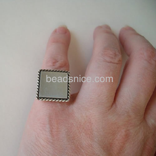 Signet ring engraving rings square shape wholesale jewelry making supplies sterling silver gift for friends