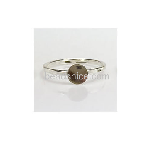 Finger ring blank base silver rings glue on flat pad wholesale jewelry making supplier sterling silver classic style