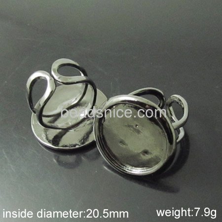 Ring, glue-on,size:8,round