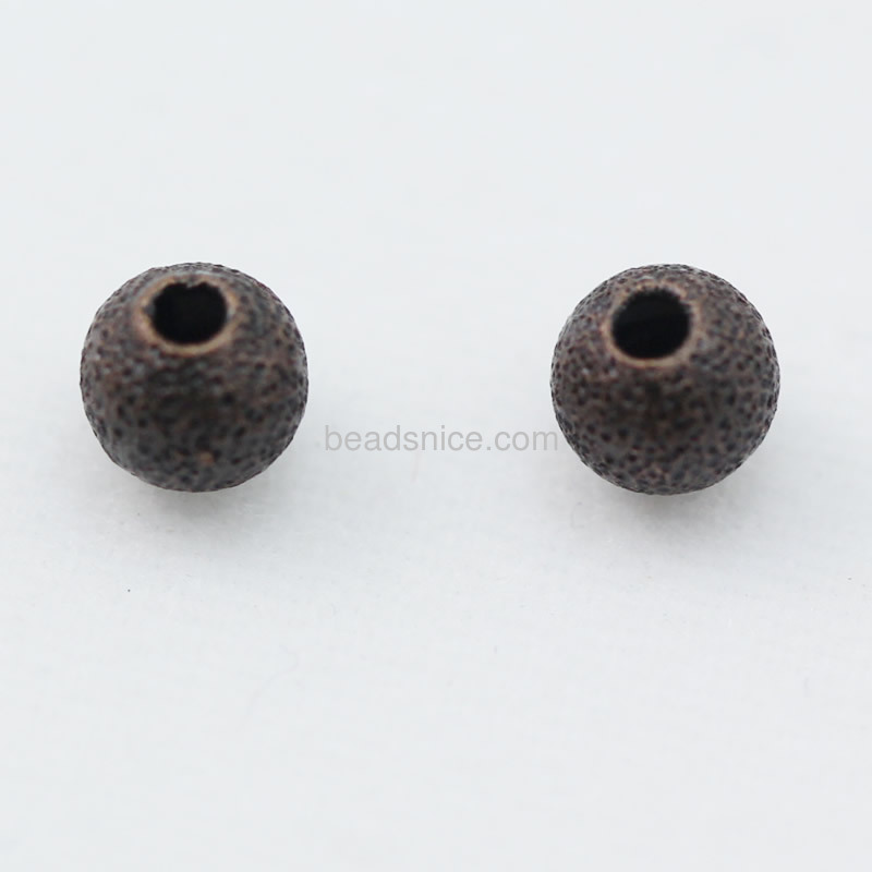 Brass Stardust Beads,Round,nickel  free, lead free,4mm,Hole:Approx 1.5mm