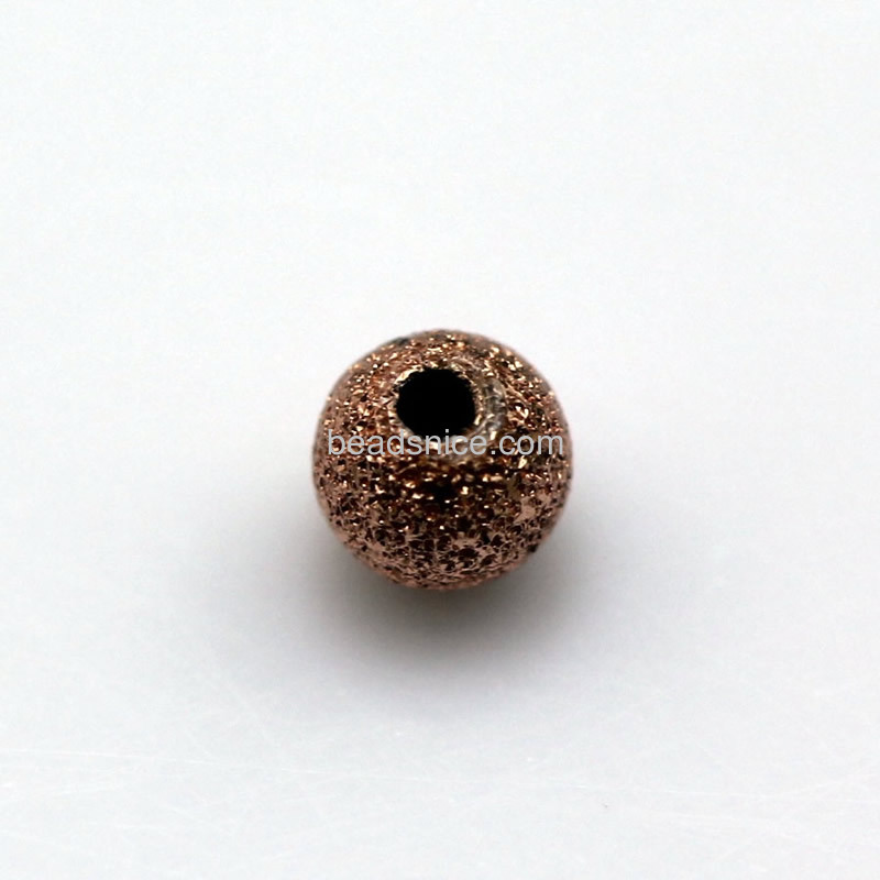 Brass Stardust Beads,Round,nickel  free, lead free,4mm,Hole:Approx 1.5mm