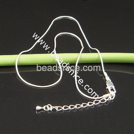 Brass Snake  Chain,brass clasp, Lead-free,Nickel-free,1.3mm,20inch