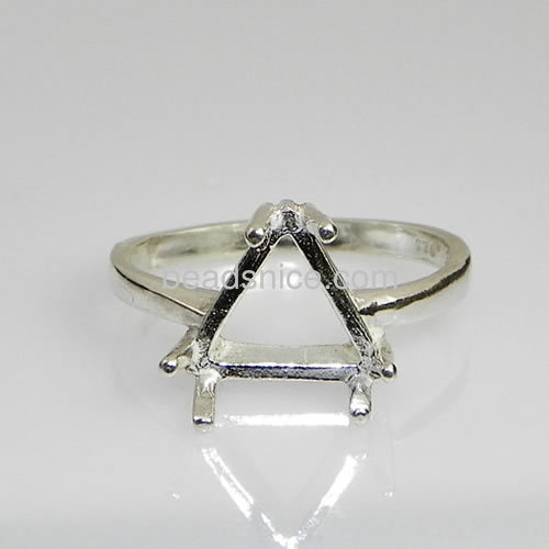 Ring base 6 prong pre-notched rings setting wholesale jewelry accessories sterling silver DIY gift for her
