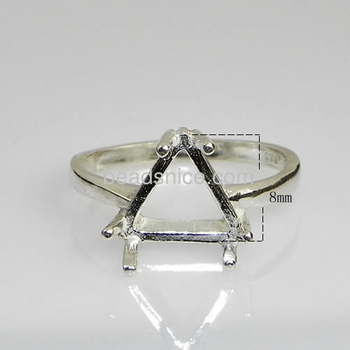 Ring base 6 prong pre-notched rings setting wholesale jewelry accessories sterling silver DIY gift for her