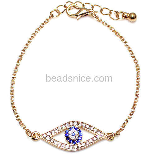 Turkish bracelets women blue eye micro pave limitation zircon jewelry wholesale bracelet alloy delicate gift for friends