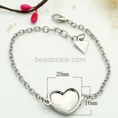 Love bracelet heart shape bangles and bracelets micro pave cubic zircon wholesale vogue jewelry finidngs alloy gift for friends