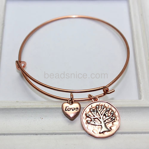Alex and Ani bangles and bracelets heart pendant tree of life hang tag bracelet vintage style jewelry wholesale alloy DIY gifts