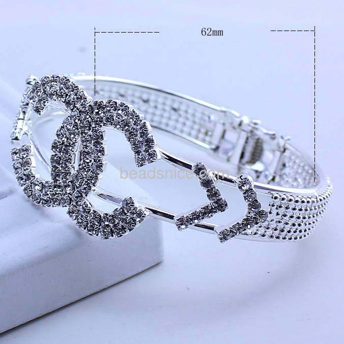Fashion CC bangle bracelet hollow latest design daily wear bracelets micro pave CZ wholesale metal bracelet jewelry gifts