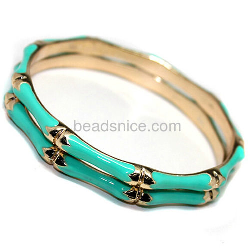 Metal bracelet enamel concise bamboo bracelets bangles wholesale bracelet jewelry findings alloy gift for friends