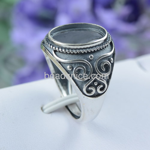 Finger ring mountings custom opening rings base new design rings silver jewelry wholesale Thai silver DIY gift for her