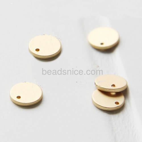 Blank stamping tags pendants charms round stamp chain tag wholesale fashionable jewelry findings brass DIY