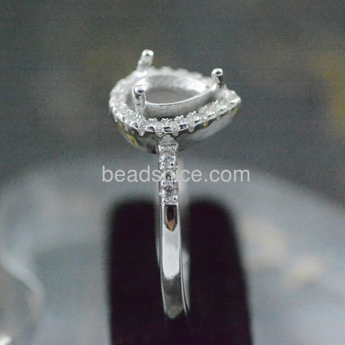 Semi mount ring base adjustable rings mountings wholesale vogue jewelry wedding rings settings sterling silver DIY vintage pear