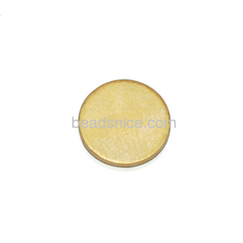Flat round blank stamping tag pendant stamping sheet chain hang tag wholesale jewelry accessories brass DIY