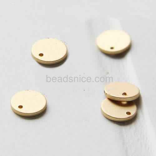 Stamping blanks pendant tags metal round tag chain hang tag wholesale fashionable jewelry accessories brass DIY more colors for