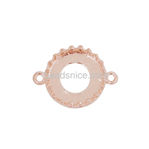 Pendant connector hollow round bracket lace edge clip wholesale fashionable jewelry connectors handmade alloy DIY Korean style