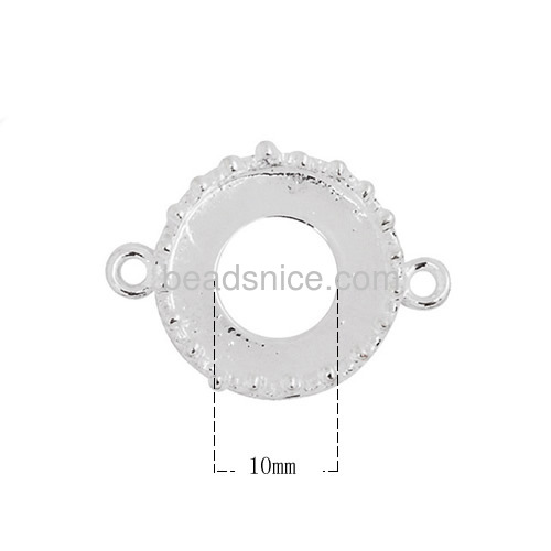 Pendant connector hollow round bracket lace edge clip wholesale fashionable jewelry connectors handmade alloy DIY Korean style
