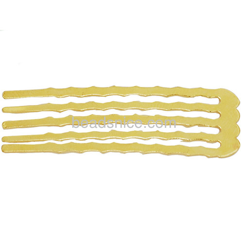 Fahion retro hair comb unique designs 5 tooth comb for women wholesale vintage hair jewelry accessory brass DIY gift for her