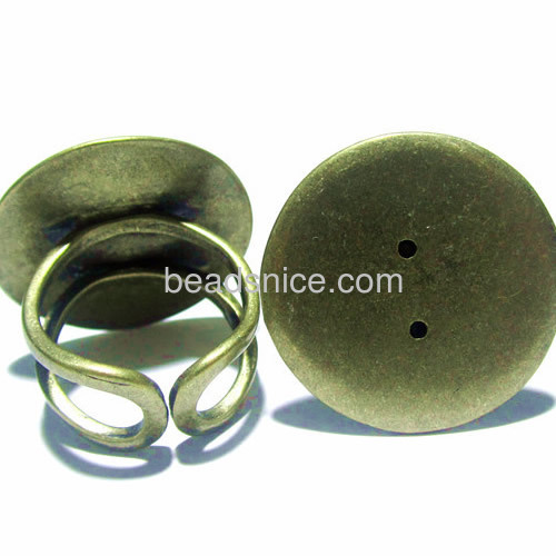 Brass pad ring base,size:8round