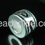 925 Sterling silver enamel charm european style bead,7x8mm,hole:approx 4mm,