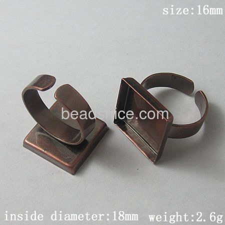 Brass Bezel Ring Settings,size:9 ,lead-safe,nickel-free