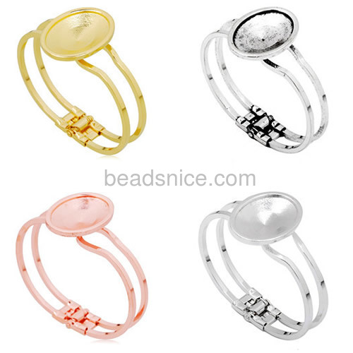 Unisex friendship bracelets bangles oval shape tray wholesale bracelet jewelry findings zinc alloy DIY gift for friends simple s