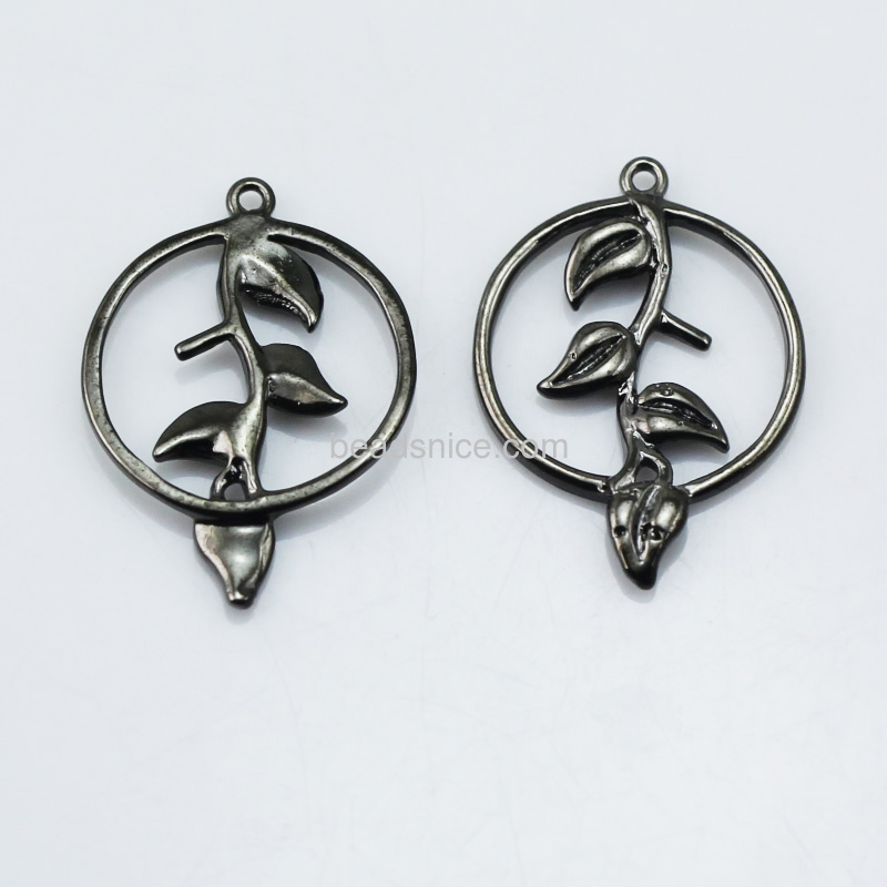 Wholesale pendants,brass,lead-safe,nickel-free,leaf,