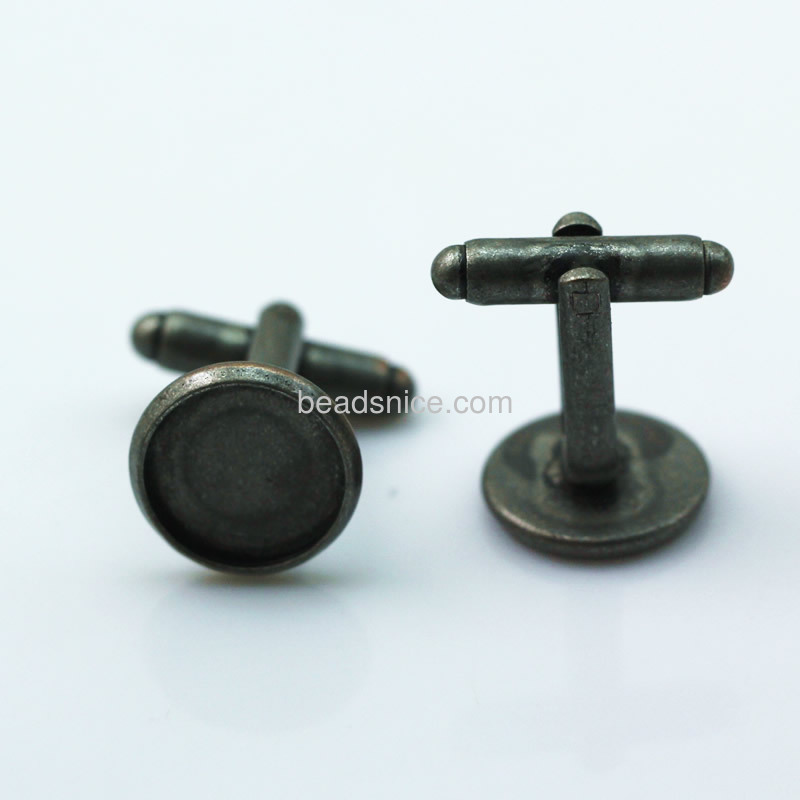Iron Buckel,Base Diameter:11.5mm,Lead-Safe,Nickel-Free,Handmade Plated,