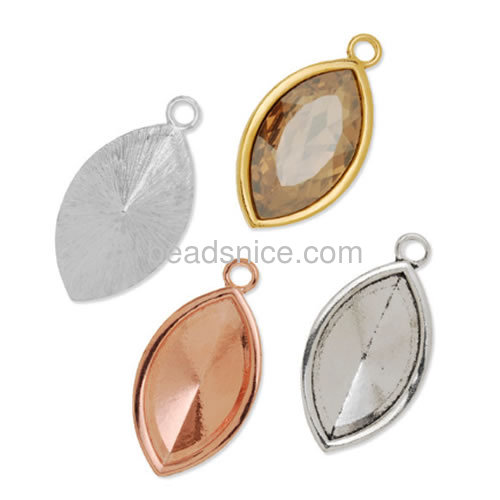 Pendants charms necklace pendant blanks base settings sharp end of the base wholesale vogue jewelry accessory zinc alloy DIY
